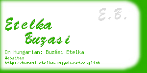 etelka buzasi business card